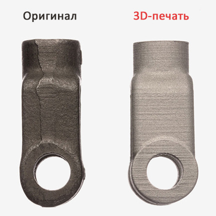 деталь против напечатанной на 3D